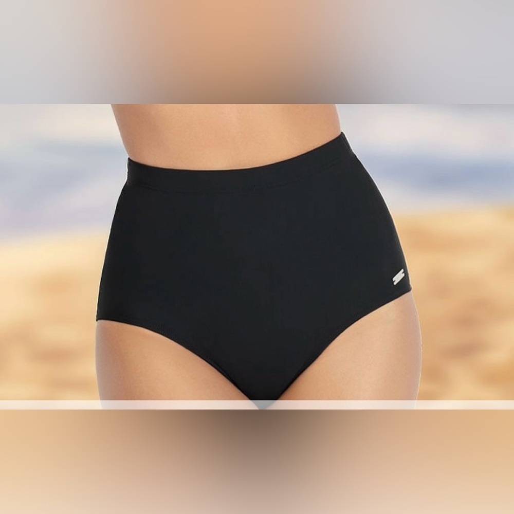 Lascana Black High-Waisted Swim Bottoms